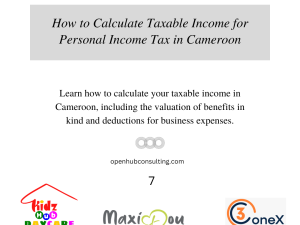 How to Calculate Taxable Income for Personal Income Tax in Cameroon