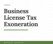 Business License Tax Exoneration in Cameroon