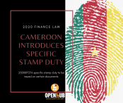 The Introduction of a specific stamp duty in Cameroon