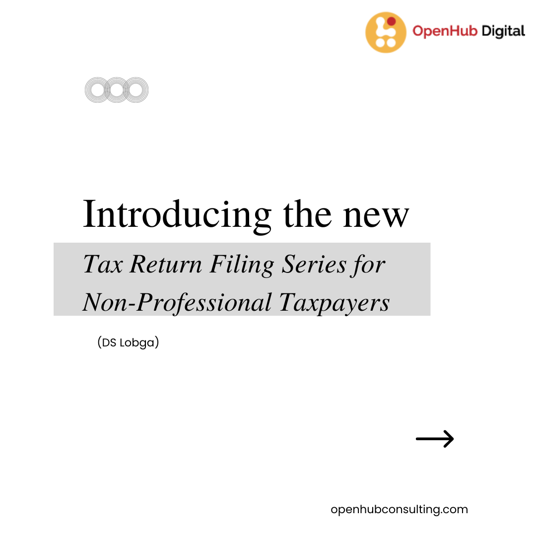 Tax Return Filing Series for Non-Professional Taxpayers