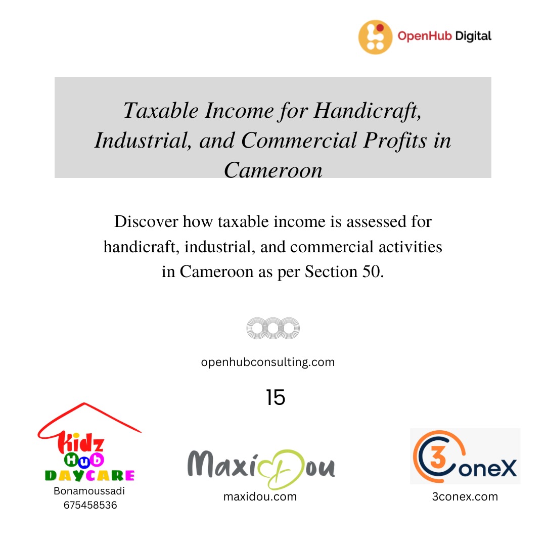 Taxable Income for Handicraft, Industrial, and Commercial Profits in Cameroon