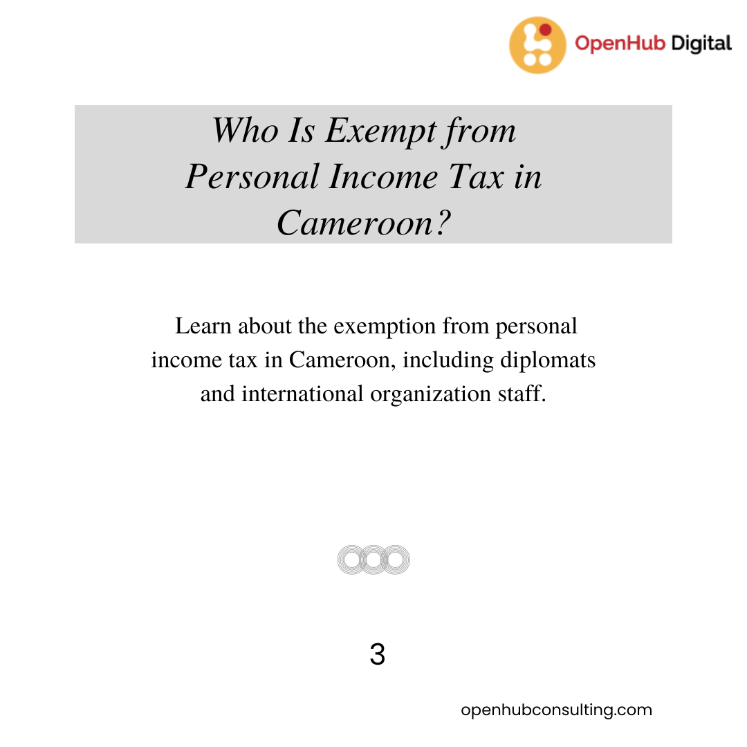 Who Is Exempt from Personal Income Tax in Cameroon?