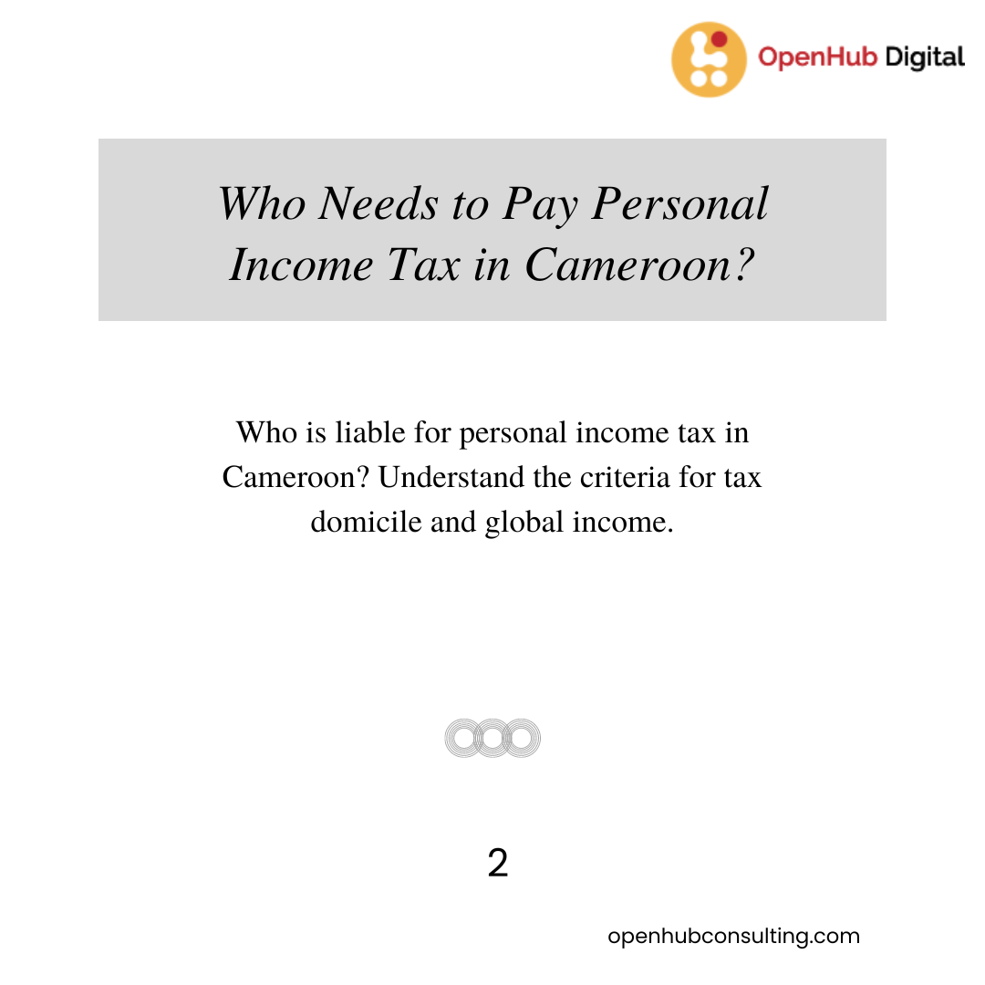 Who Needs to Pay Personal Income Tax in Cameroon?