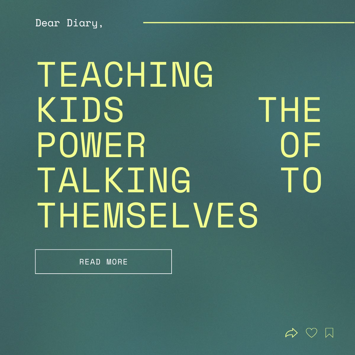 Dear Diary: Teaching Kids the Power of Talking to Themselves